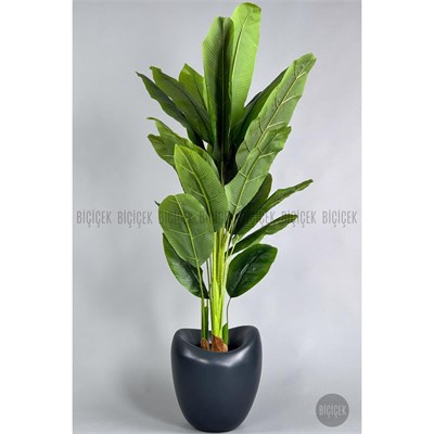 Biçiçek Yapay Muz Ağacı 185-220 Cm Gri