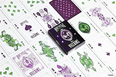 Bicycle Disney Villains Oyun Kartları – Yeşil veya Mor | Poker, kaykay, koleksiyoncular ve Disney hayranları için