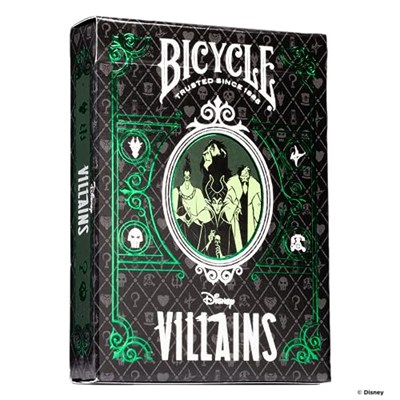 Bicycle Disney Villains Oyun Kartları – Yeşil veya Mor | Poker, kaykay, koleksiyoncular ve Disney hayranları için