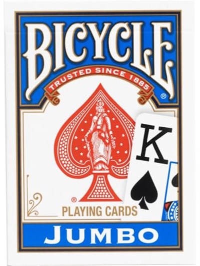 Bicycle Rider Back International Jumbo Endeks Oyun Kartları Poker Boyu, 1 Deste, Kırmızı veya Mavi - Seçenekler: Rider Back International Jumbo, Archangels, Aviary...