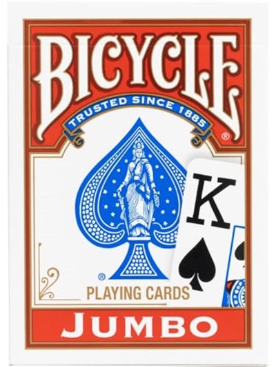 Bicycle Rider Back International Jumbo Endeks Oyun Kartları Poker Boyu, 1 Deste, Kırmızı veya Mavi - Seçenekler: Rider Back International Jumbo, Archangels, Aviary...