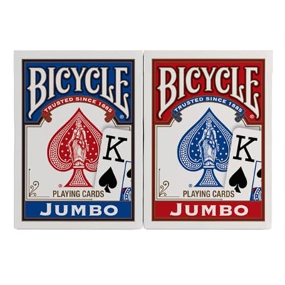 Bicycle Rider Back Intl. Jumbo Endeks Oyun Kartları, İkili Paket, Kırmızı & Mavi