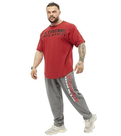BIG SAM SPORTSWEAR COMPANY Cepli Erkek Eşofman Altı, Erkek Activewear Egzersiz Rahat Tasarım Bol Kas Pantolonları