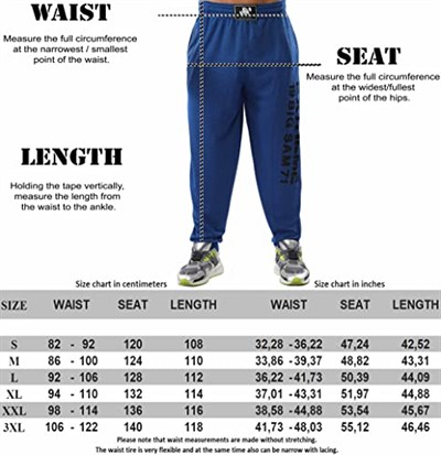 BIG SAM SPORTSWEAR COMPANY Mens Baggy Sweatpants with Pockets, Oldschool Loose Fit Gym Pants
