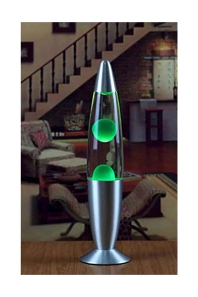 Bilger Büyük Boy Lav Lambası Lava Lamp 41 Cm, Yeşil, 10 x 10