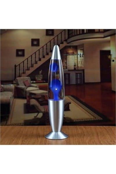 Bilger Büyük Boy Lav Lambası Lava Lamp 41 Cm, Mavi, 10 x 10