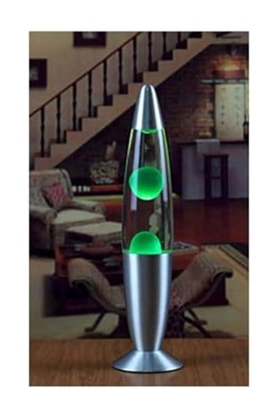 Bilger Büyük Boy Lav Lambası Lava Lamp 41 Cm, Yeşil, 10 x 10