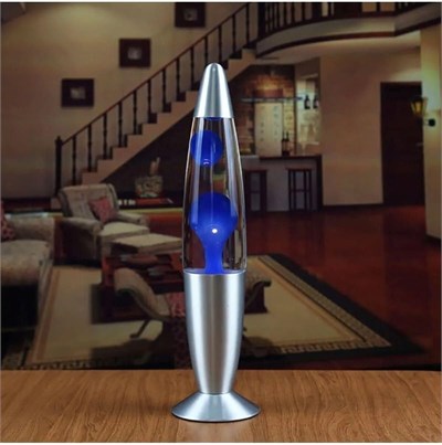 Bilger Büyük Boy Lav Lambası Lava Lamp 41 Cm, Mavi, 10 x 10