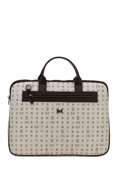 Bilik Deri Monogram Bej/Kahve Unisex Laptop & Evrak Çantası RH09 BUSİNESS-MN (Bej/Kahve)