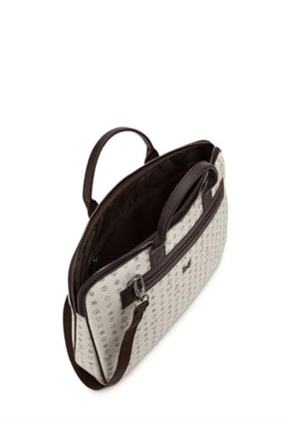 Bilik Deri Monogram Bej/Kahve Unisex Laptop & Evrak Çantası RH09 BUSİNESS-MN (Bej/Kahve)