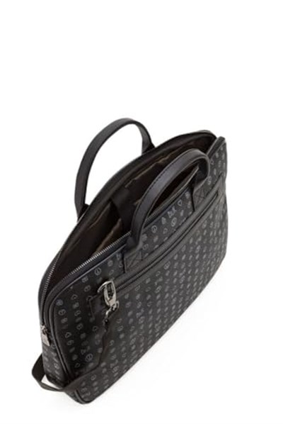 Bilik Deri Monogram Siyah Unisex Laptop & Evrak Çantası RH09 BUSİNESS-MG (Siyah)