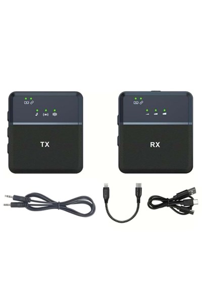 BİLİŞİM BURADA ZR558 SX9 RX TX Lightning Type-C Aux Mikrofon Dönüştürücü, Siyah BBZR558