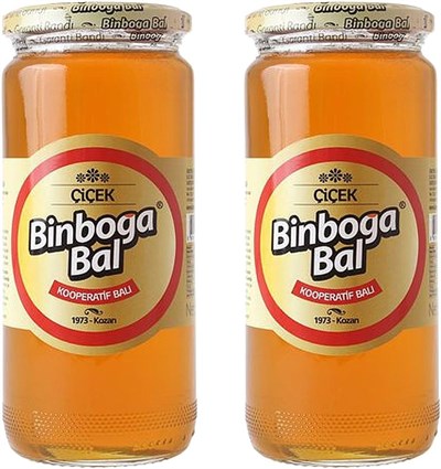Binboğa Bal, Çiçek Balı, Cam Kavanoz, 650 gr, 2 Adet