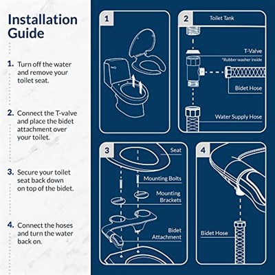 Bio Bidet by Bemis SlimTwist Tatlı Su Sprey Bide Eklentisi Tuvalet, Beyaz, Elektriksiz, Kolay Kurulum