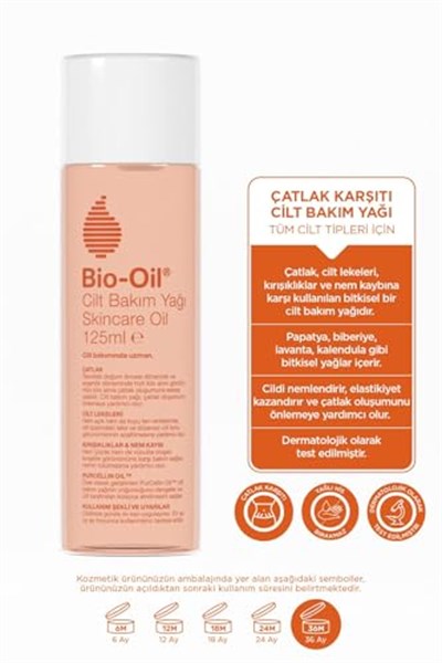 Bio-Oil Çatlak Karşıtı & Leke Karşıtı Nemlendirici Cilt Bakım Yağı 125 ml - Seçenekler: 125ml, 125ml (2 paketi)