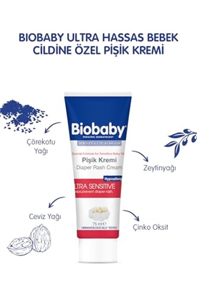 Biobaby Bebekler ve Çocuklar için Pişik Kremi (75 ml)