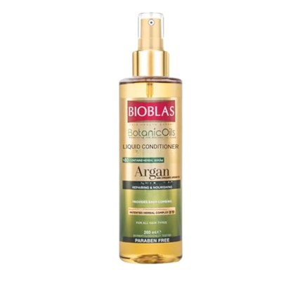 Bioblas Saç Dökülmesine Karşı Sıvı Saç Kremi – Argan Yağlı, Bitkisel Serumlu, Durulanmayan, Kolay Tarama & Yoğun Bakım, 200 ml