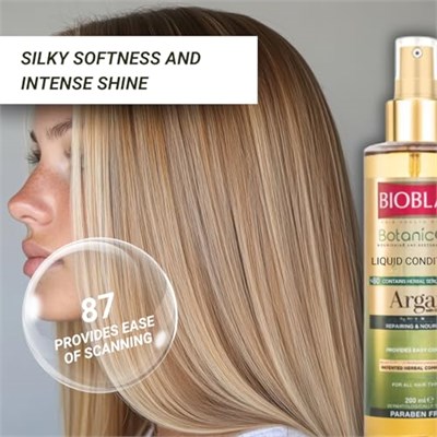 Bioblas Saç Dökülmesine Karşı Sıvı Saç Kremi – Argan Yağlı, Bitkisel Serumlu, Durulanmayan, Kolay Tarama & Yoğun Bakım, 200 ml