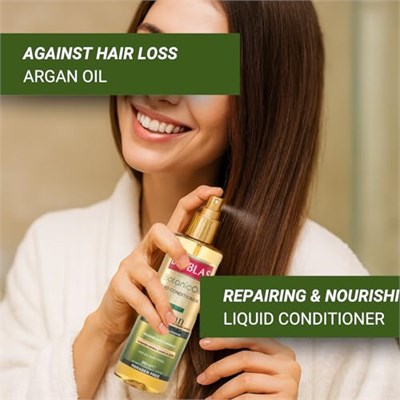 Bioblas Saç Dökülmesine Karşı Sıvı Saç Kremi – Argan Yağlı, Bitkisel Serumlu, Durulanmayan, Kolay Tarama & Yoğun Bakım, 200 ml