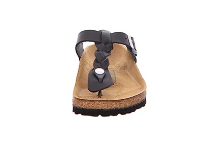 Birkenstock Gizeh Leoi Braided Parmakarası Siyah Kadın Terlik