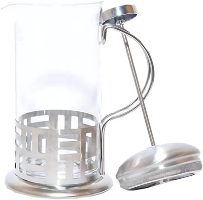 Bitki Çayı Demleme Filtresi ve Kahve Demliği - 350ml French Press Çay Potu