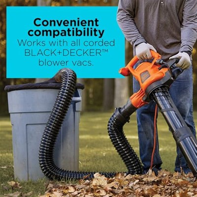 BLACK+ DECKER Kablolu Yaprak Üfleyiciler için Yaprak Üfleyici Hortum Ataşmanı, Yalnızca Ek Parça, 8 ft (BV-006)