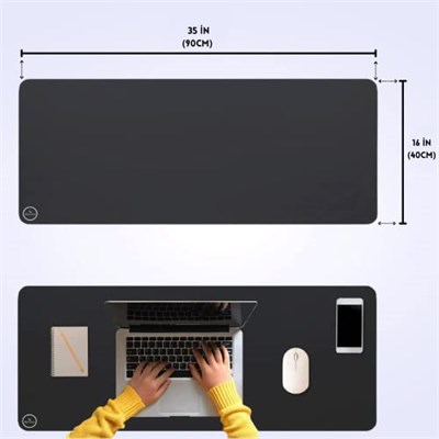 Black Deer Siyah Professional Oyuncu Gaming Mouse Pad,Ofis, Kaydırmaz Taban Mouse Pad (90x40 XL) - Seçenekler: 30cm x25cm S, 35cm x28cm M, 70cm x30cm L, 90cm x40cm XL