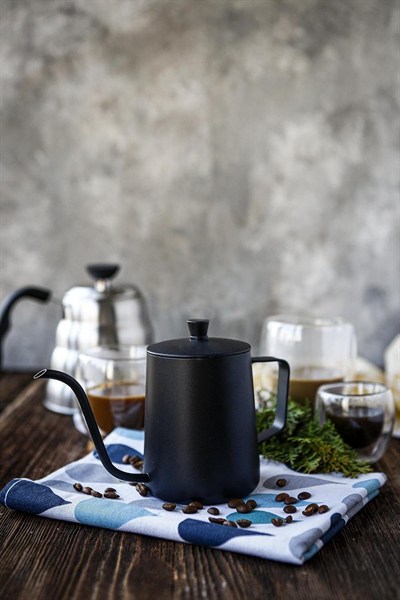 Black Goat Home Barista Mini Drip Kettle Kapaklı 600 ml (Kahve Demleme İbriği)