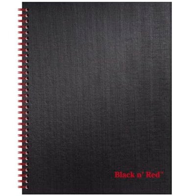 Black n Red Business not defteri, sert kapak, Twinwire, 28,9 x 21,6 cm, siyah, çizgili, 70 yaprak (K67030)