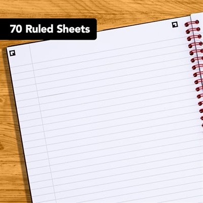 Black n Red Defter, Ciltli, Premium Optik Kağıt, Scribzee Uygulaması Uyumlu, Çevre Dostu, Dayanıklı Spiral Cilt, 11
