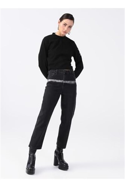 Black On Black Standart Bel Bol Paça Bol Kesim Denim Pantolon K-KEVA, K-KEVA