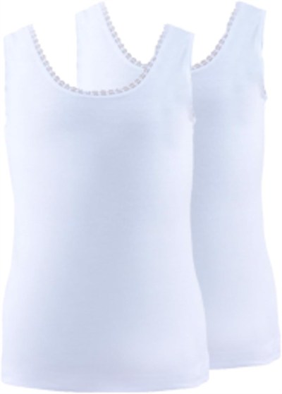 BLACKSPADE 1297-1293 KIZ ÇOCUK 2 Lİ BEYAZ ATLET