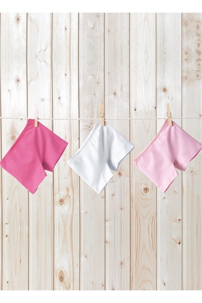 BLACKSPADE 1298 KIZ ÇOCUK 3 LÜ FUŞYA-BEYAZ-PEMBE BOXER