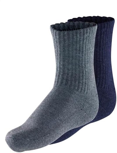 BLACKSPADE 9995 KİDS GRİ-LACİVERT 2 Lİ THERMAL ÇORAP