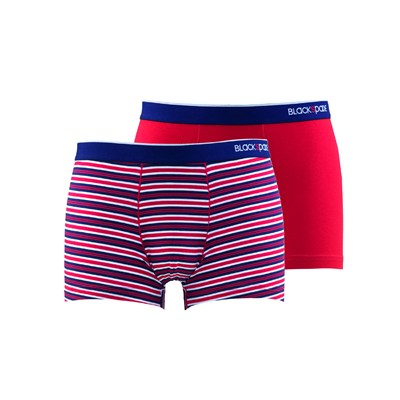 Blackspade Erkek Boxer 2li Paket Stripes 9551 - Lacivert