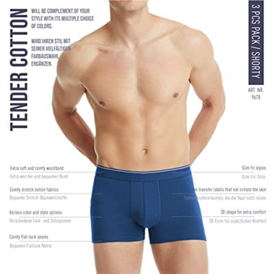 Blackspade Erkek Boxer - Shorty 3lü Paket 9670 - Siyah Antra Melanj Antrasit