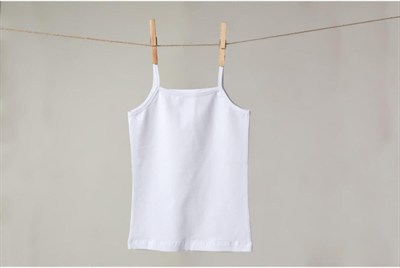 Blackspade Kız Çocuk Organik Atlet 1196 - Beyaz
