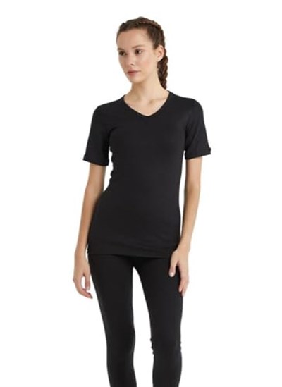 Blackspade V Yaka Kısa Kol Siyah Unisex Termal İçlik C3T6N2O1