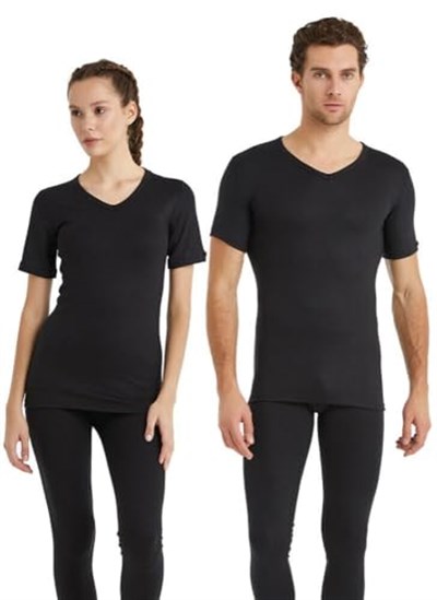 Blackspade V Yaka Kısa Kol Siyah Unisex Termal İçlik C3T6N2O1