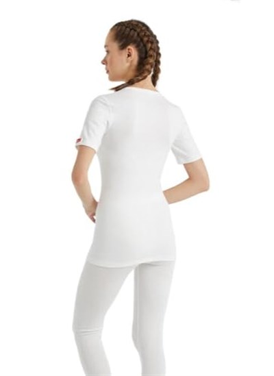 Blackspade V Yaka Kısa Kol Unisex Beyaz Termal İçlik C3T6N2O1