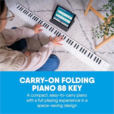 Blackstar Carry-on Folding 88 Tuşlu Taşınabilir & Katlanabilir Dijital Piyano (Beyaz)
