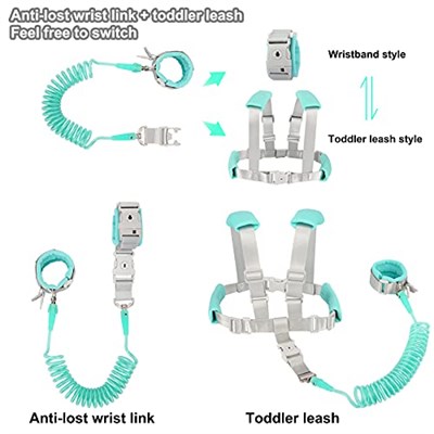 Blisstime 2si 1 arada Küçük Çocuk Tasma - Yeni Yürüyen Çocuklar için Kaybolmaya Karşı Bilek Bağlantısı - Küçük Çocuk Koşumu, Bebek Tasması, Yeni Yürümeye Başlayan Çocuklar için Tasma, Bilek Tasmaları