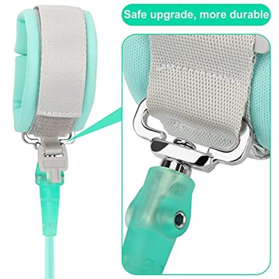 Blisstime Yeni Yürümeye Başlayan Çocuk Tasması, 2li Paket Çocuk Tasma Kaybolmaya Karşı Bilek Bağlantısı, Anahtar Kilitli Bebek Tasma Koşum Takımı Yeni Yürümeye Başlayan Çocuklar için (Nane Yeşili + P