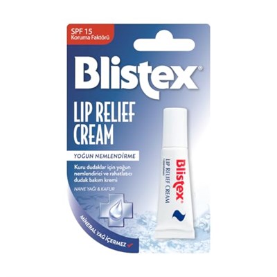Blistex Lip Relief - Kuru ve Çatlamış Dudaklara Onarıcı ve Rahatlatıcı Dudak Bakım Kremi 1 Adet