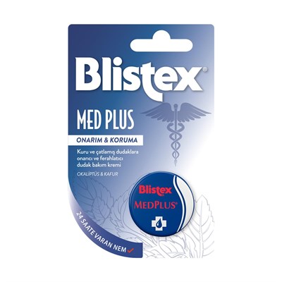 Blistex Medplus Kavanoz Kuru ve Çatlamış Dudaklara Onarıcı ve Ferahlatıcı Dudak Bakım Kremi SPF 15