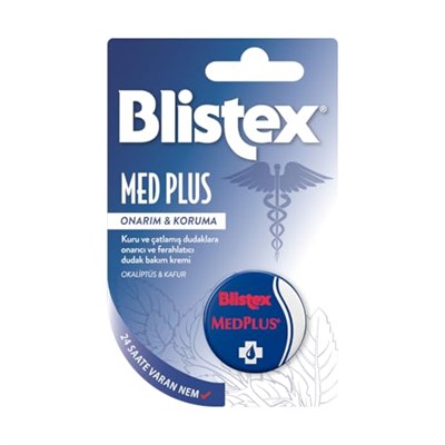 Blistex Medplus Kavanoz Kuru ve Çatlamış Dudaklara Onarıcı ve Ferahlatıcı Dudak Bakım Kremi SPF 15