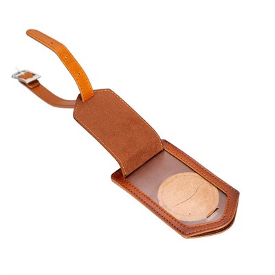 Bloominbag Airconrad Voyage Luxe Tan Deri Airtag Bagaj & Bavul Etiketi