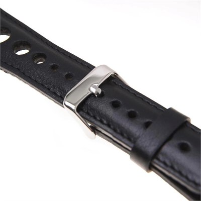 Bloominbag Alpine Noir Black Hakiki Deri Apple Watch Kordonu - 44/45/46/49mm