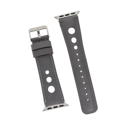 Bloominbag Alpine Stone Gray Hakiki Deri Apple Watch Kordonu - 44/45/46/49mm