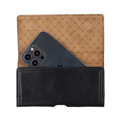 Bloominbag Arc Clip Onyx Black Leather 6.9
